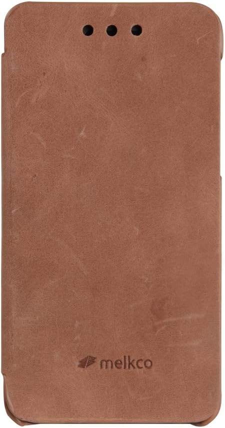 Melkco - Face Cover Book Type Leather Case (Version 2) for Blackberry Z10 - Carrying Case - (Classic Vintage Brown) - BBBZ10LCFB2BNCV