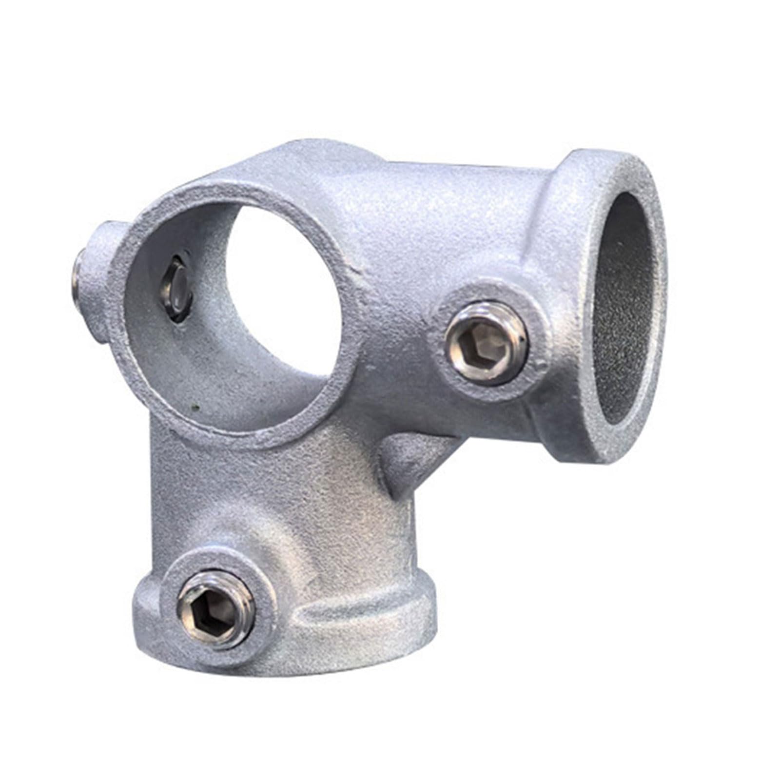 Elnwnnkc 4Ways Aluminum Alloy Round Tube Connector Replacement Connection Fastener 3 Way Elbow Pipe Fitting Fixed Joint Enduring Round Tube Connector