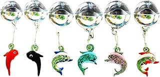 OMEM 6 Pack Aquarium Float Ball Decoration,Colorful Luminous Crabs,Whale,Dolphin,Fish Tank Micro Landscape Ornament(Dolphin)