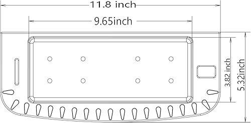 Miniatura 6 de Brocraft Soporte para herramientas para sistema de pista de barco de 90 gradosorganizador marino para pista Versatrack, pista deportiva Lund,