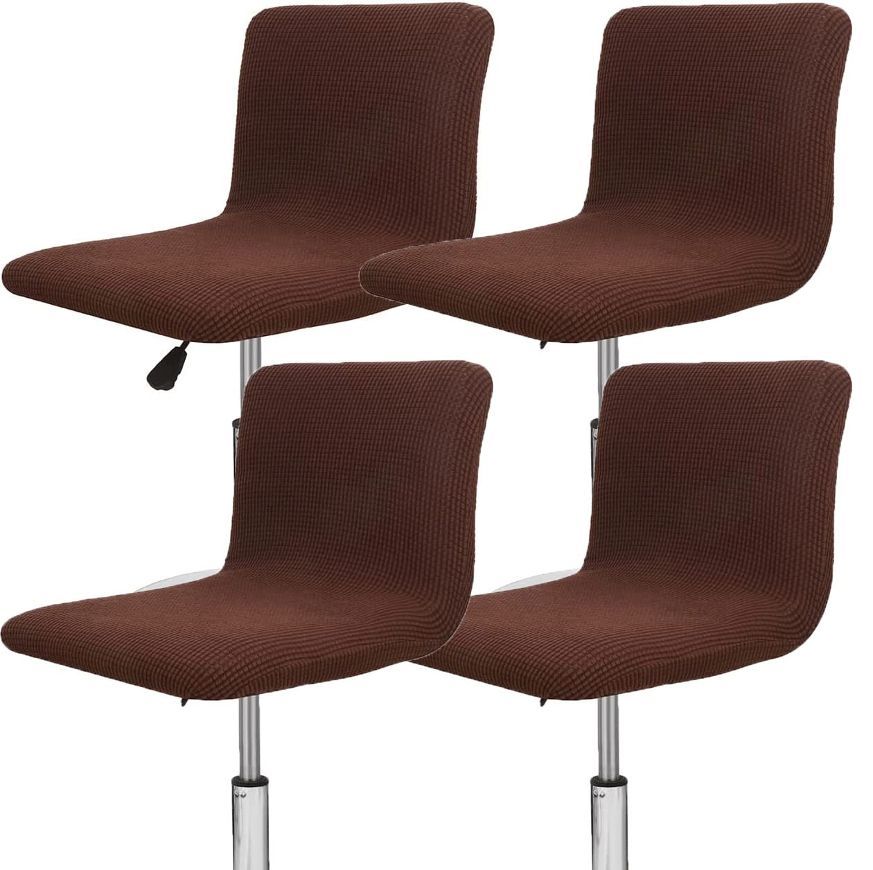 SDNAM Velvet Bar Stool Covers Barstool Chair Slipcovers Covers 2/4 Pack Stretch Slipcover Pattern for Short Swivel Dining Chair-Counter Height Side Chairs (Color : #10, Size : 4PCS)