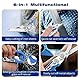 Awaiymi 6 in 1 Multifunktions-Faltschere mit kompatiblen Holster, Emergency Response Schere Outdoor Camping Notfallwerkzeuge mit Gurtschneider und Glasbrecher (Blau)