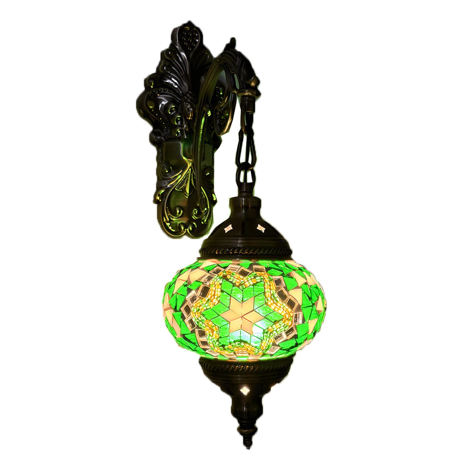 GAUUA Mosaic Wall Lamp Handcrafted Glass Luminaria Led Wall Light Corridor Sofa Background Lighting Home Room Decor Lampe
