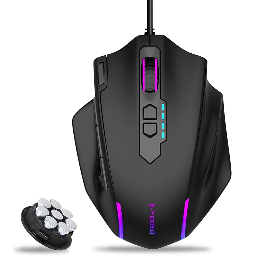 Amazon.com: E-YOOSO Wired Large Gaming Mouse, RGB Backlit, 5