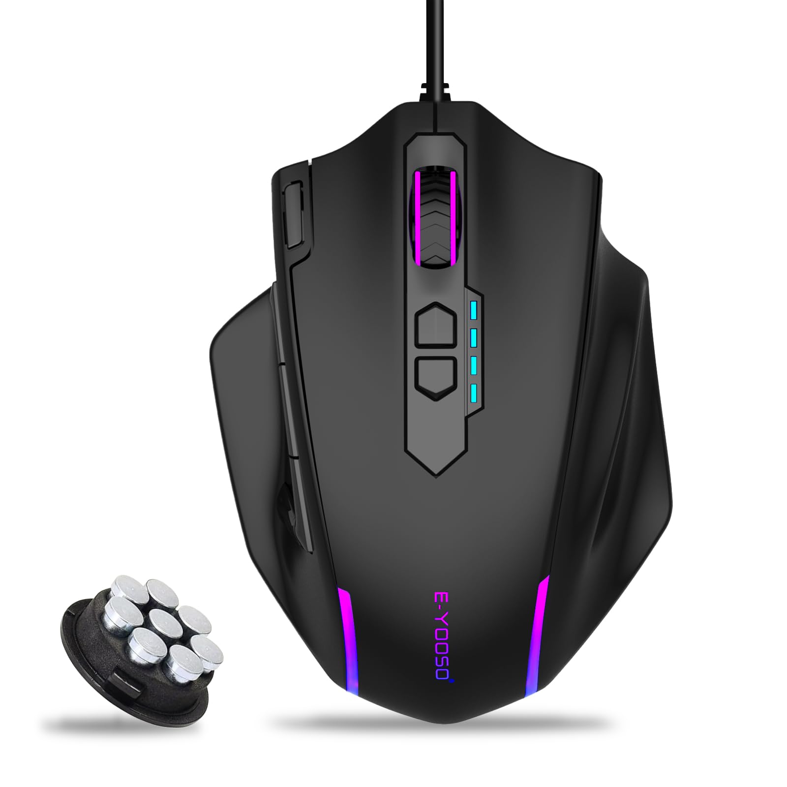 Amazon.com: E-YOOSO Wired Large Gaming Mouse, RGB Backlit, 5 Macro