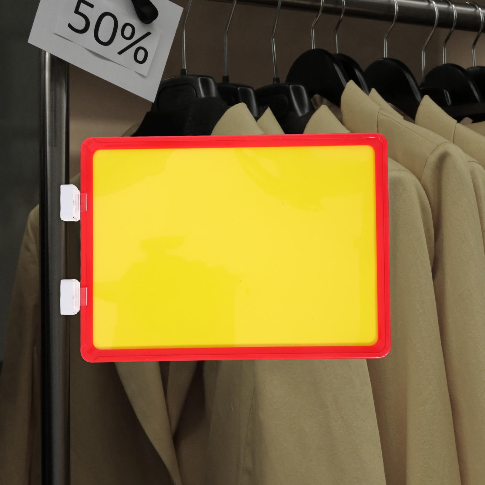 NUOBESTY Porte-étiquettes en Magnétisme et Plastique pour Étagères D'entrepôt Magnétiques Rouges Résistant à L'usure Accessoire Polyvalent pour Organisation