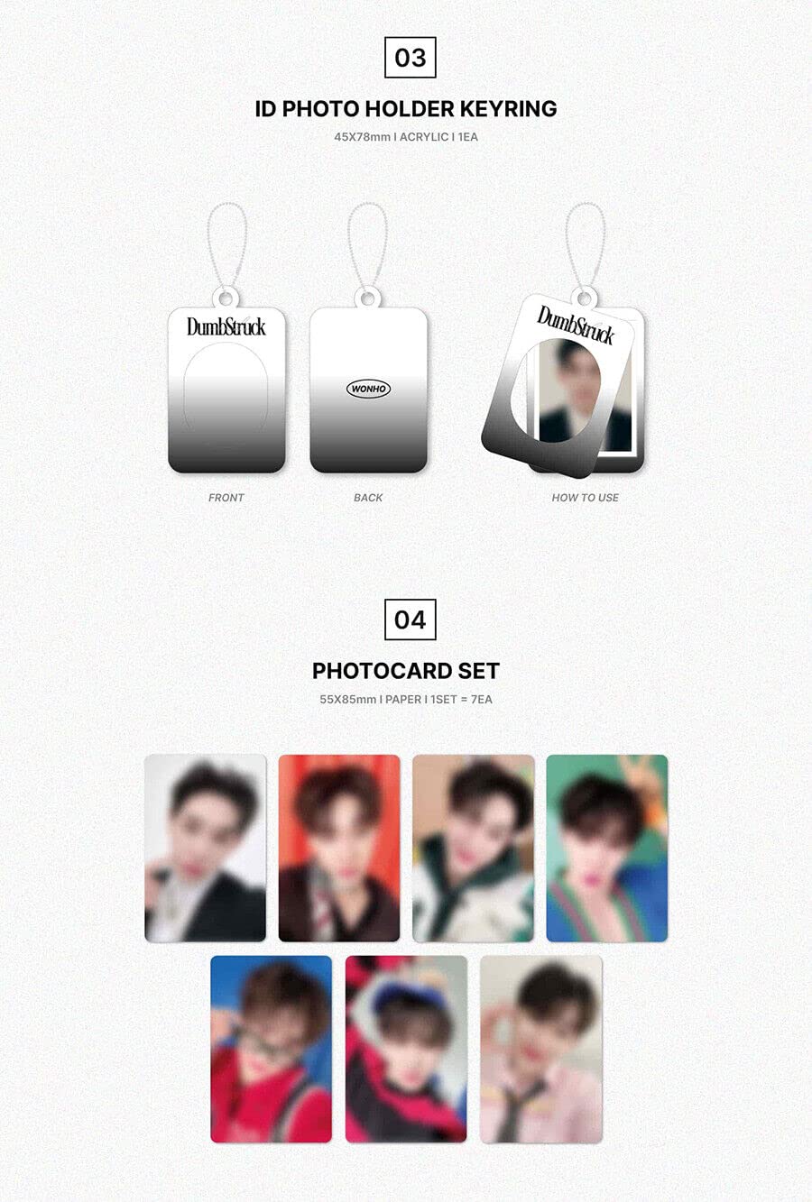 Amazon.com: 2023 WONHO PHOTO BOOK DUMBSTRUCK (RED + NAVY - 2