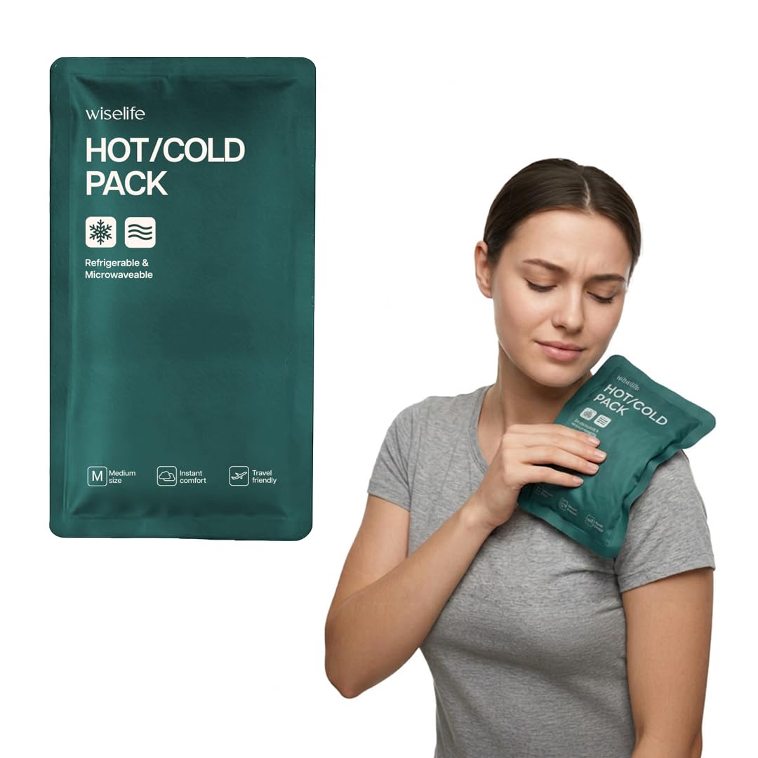 Wiselife Reusable Hot & Cold Ice Gel Pack – Soft Flexible Pain Relief Compress for Shoulder, Knee, Neck & Back | Reusable Therapy Pack for Injury, Swelling & Muscle Pain (Green)