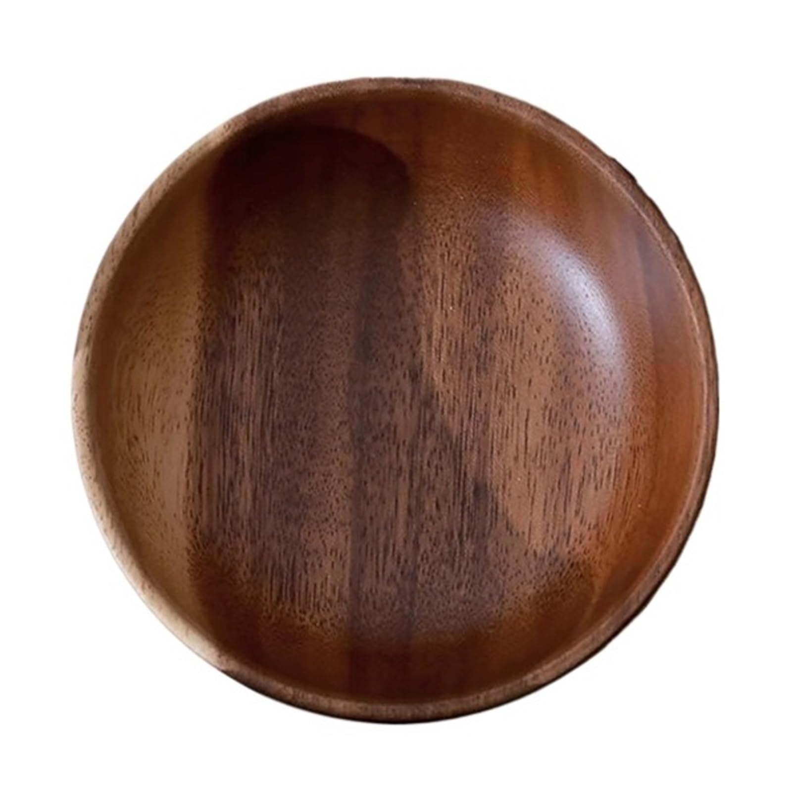Ensaladera de Madera Natural Hecha a Mano – Cuenco Sopa Redondo Grande clásico, Platos Comedor, Utensilios Cocina(18x7.5cm)