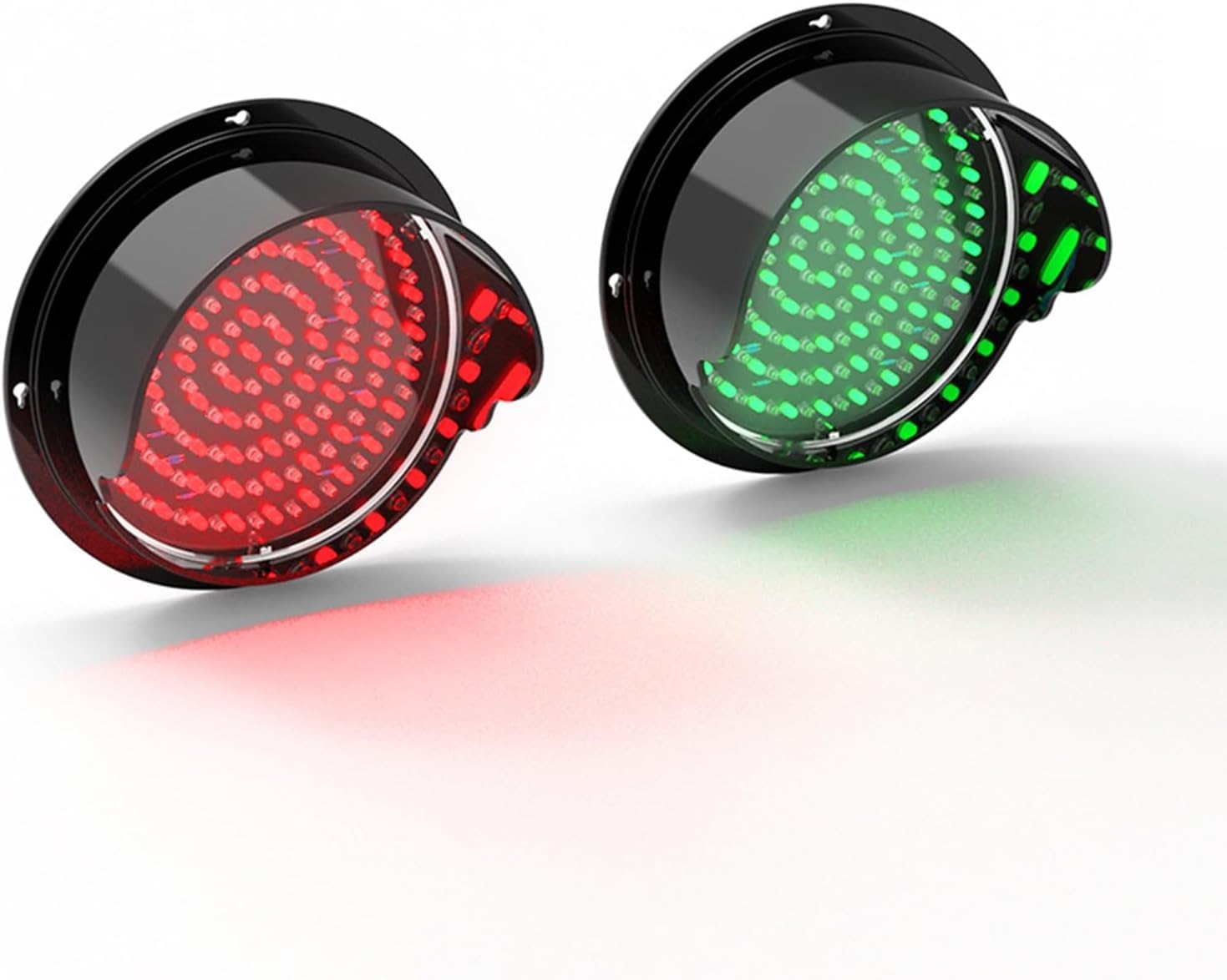 5 Inch LED Traffic Light - IP65 Waterproof, Stop & Go Signal Lamp for Docks, Bay Indicator Warning Lights (Red Green, 12V) - Durable PC Housing, High Visibility