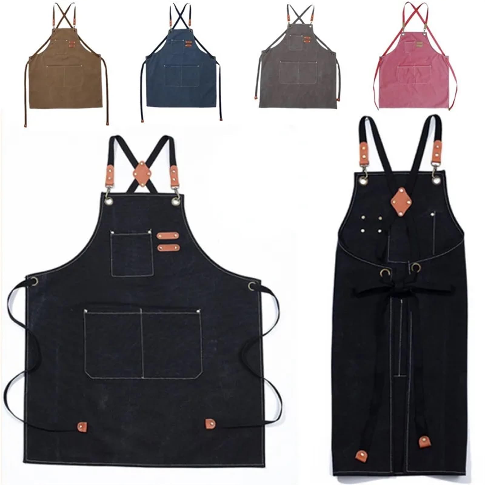 Grembiule for attrezzi in tela con tasche