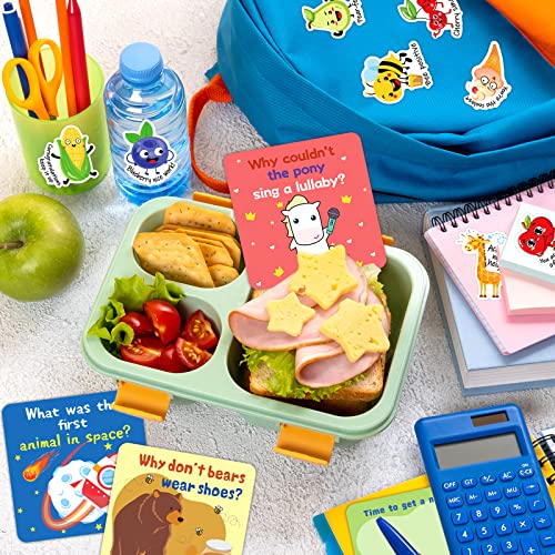 160 Joke Cards for Kids Lunch Box Jokes for Kids, Inspirational Lunch Notes for Boys Girls Students School Notes Jokes Cards with 80 Reward Stickers for Teacher