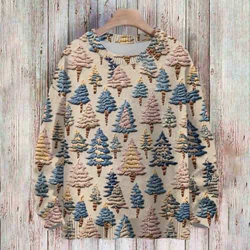 Christmas Sweater For Boys And Girls Crewneck Funny Xmas Print Sweatshirts Fall Winter Tops Long Sleeve Cute Sweaters2