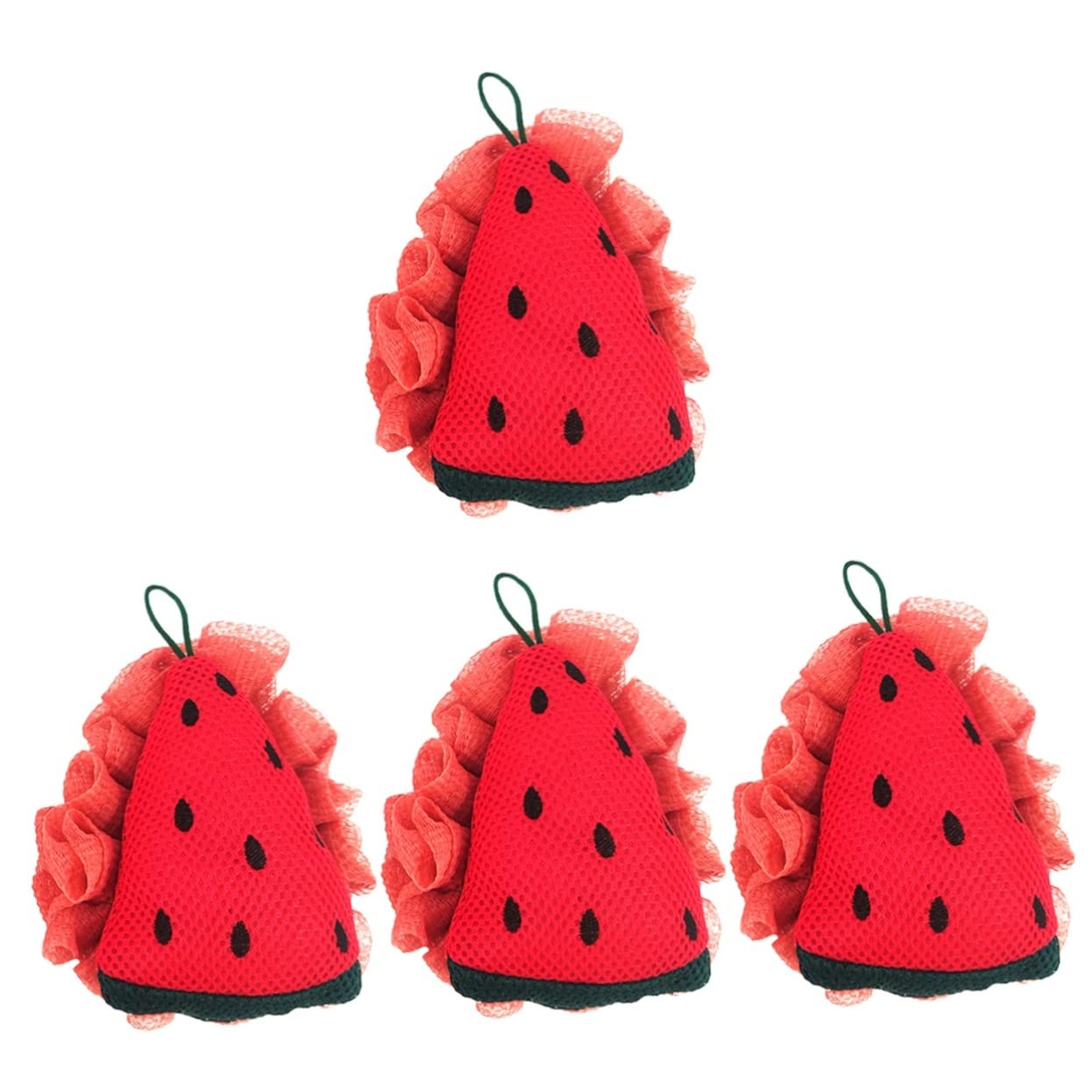 FRCOLOR 4piezas Esponja De De Cartoon Forma De Esponja Exfoliante Para Baño Para Adultos y Ligera y Portátil Diseño Colgante Para De