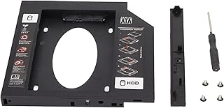 Hard Drive Caddy Tray Enclosure, Universal 12.7 mm 2.5 inch SATA to SATA 2nd HDD SSD Hard Drive Caddy Adapter Tray Enclosures for Laptop CD/DVD ROM Optical Drive Slot