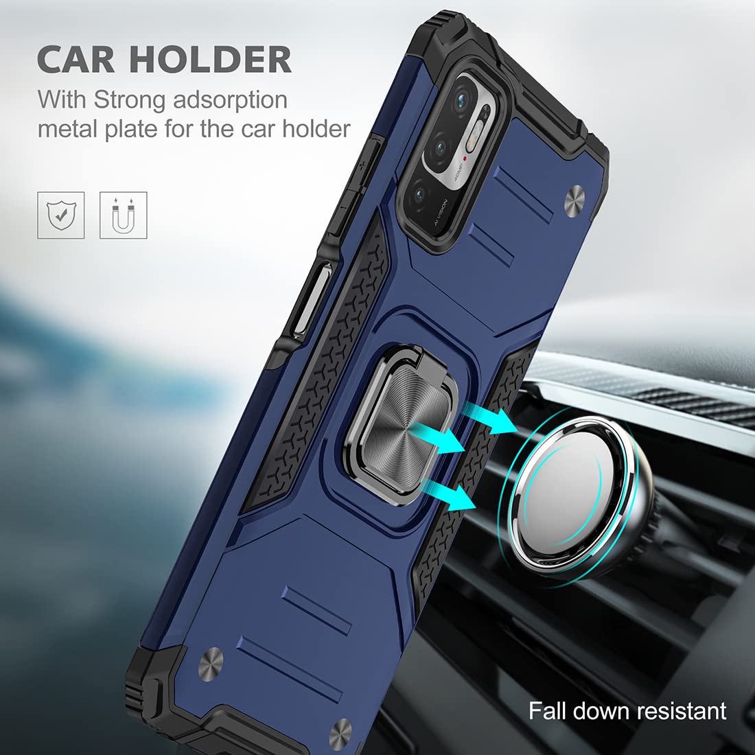 Cover Floreale Per Xiaomi Redmi Note 10 5G/Poco M3 Pro 5G + 2 Vetri Temperati - 2