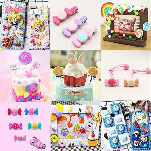 Image of Ulalaza 30pcs Slime Charms Mixed Set Resin Flatback Making Supplies For DIY Craft Making And Ornament Scrapbooking Beads Assorted Candy Fruit Cake Ornament