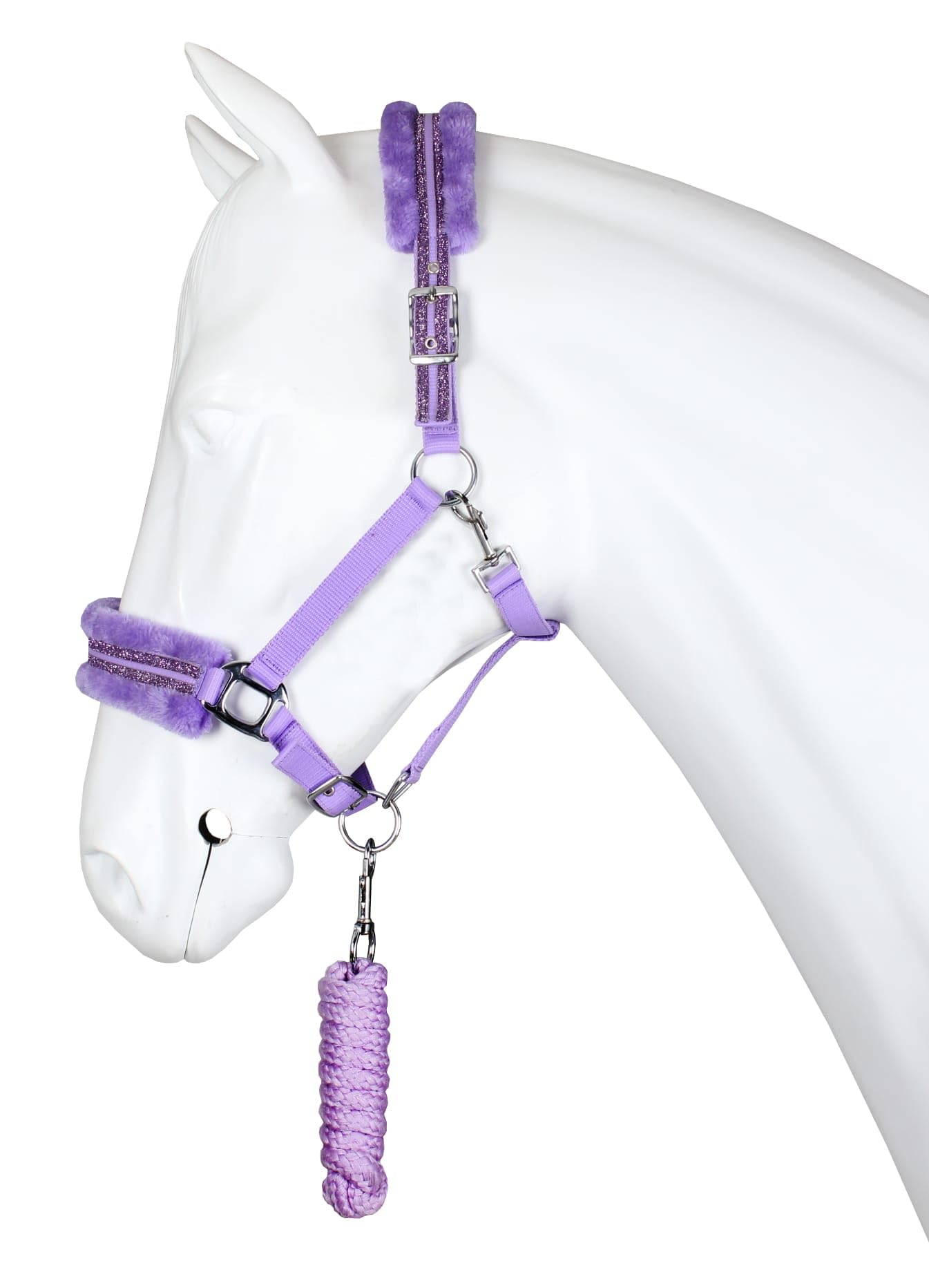 Halsterset Pony Horka conjunto de cabezada de cuadra lavanda 2