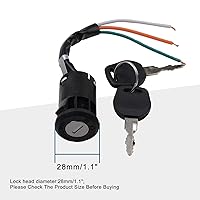 Vista 2 de GOOFIT Llave de interruptor de encendido de 3 cables para 50 cc, 70 cc, 90 cc, 110 cc, 150 cc, 200 cc, 250 cc, Go Kart, duna, buggy, buggies, ATV