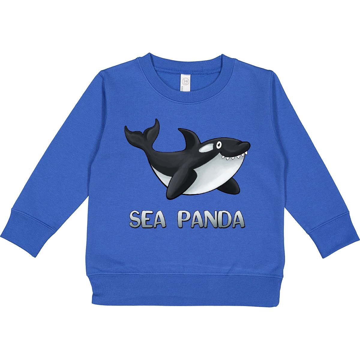 inktastic Sea Panda Cute Smiling Orca Toddler Sweatshirt 7 Royal 42728