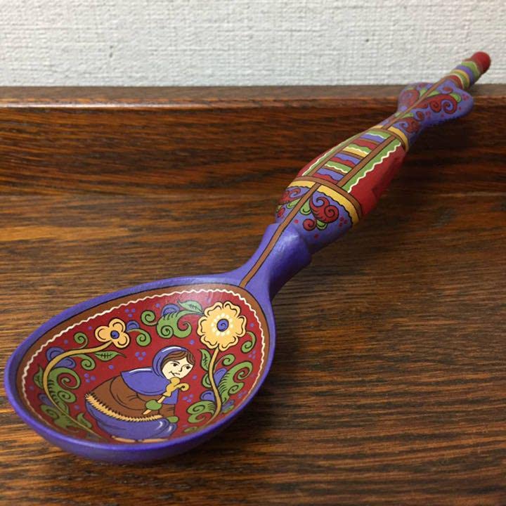 お値下げ☆ロシア工芸品/ムステラ　マトリョーシカ スプーン 5本 まとめ売り お値下げ☆ロシア工芸品/ムステラ マトリョーシカ スプーン 5本