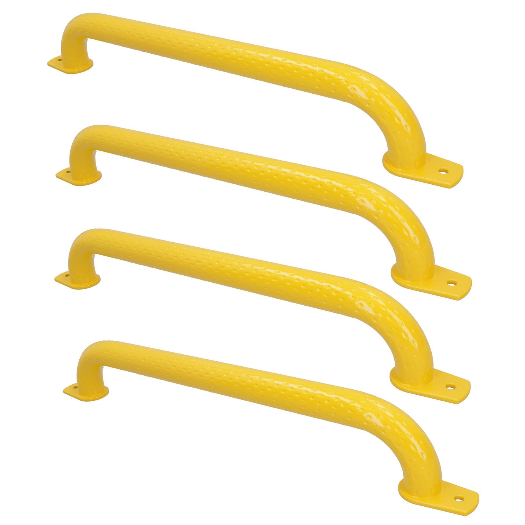 B&Q -  550mm Steel Safety Grab Pull Handle For Trailers Trucks Yellow Coated Finish 4Pc