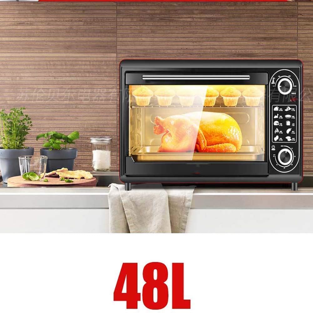 Forno tostapane multifunzione a convezione da banco, controllo intelligente della temperatura e temporizzazione di grande capacità da 48 litri, include teglia da forno, griglia for arrostire, acciaio