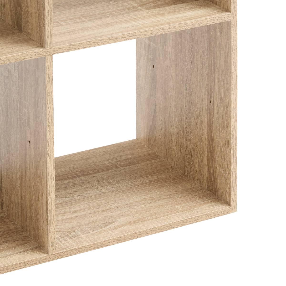 5 five simply smart 5five - Étagère 4 Cases Mix'n Modul - Effet Chêne Naturel - Forme Cube - Rangement Utile et Pratique - Salon, Bureau, Chambre
