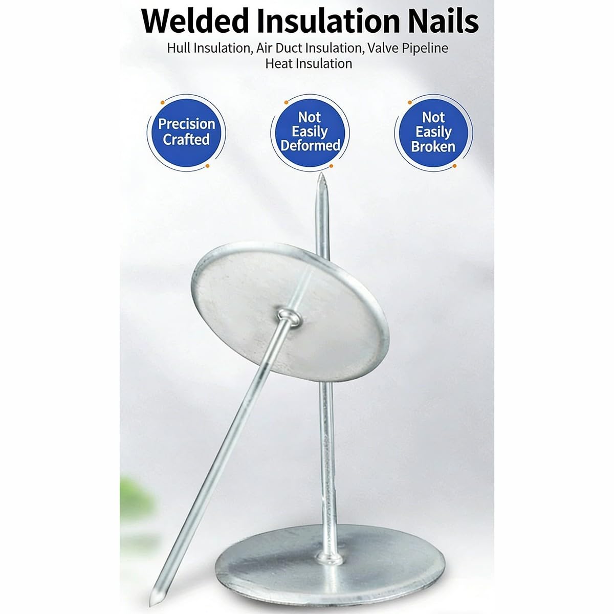 Dämmstoffdübel 2.5cm Teller Längen 3000-3500Stück – Schlagdübel WDVS Styropordübel für EPS Polystyrol, Fassadendämmung, Verzinkte Nägel Pinnwände für Möbel, Stecknadeln