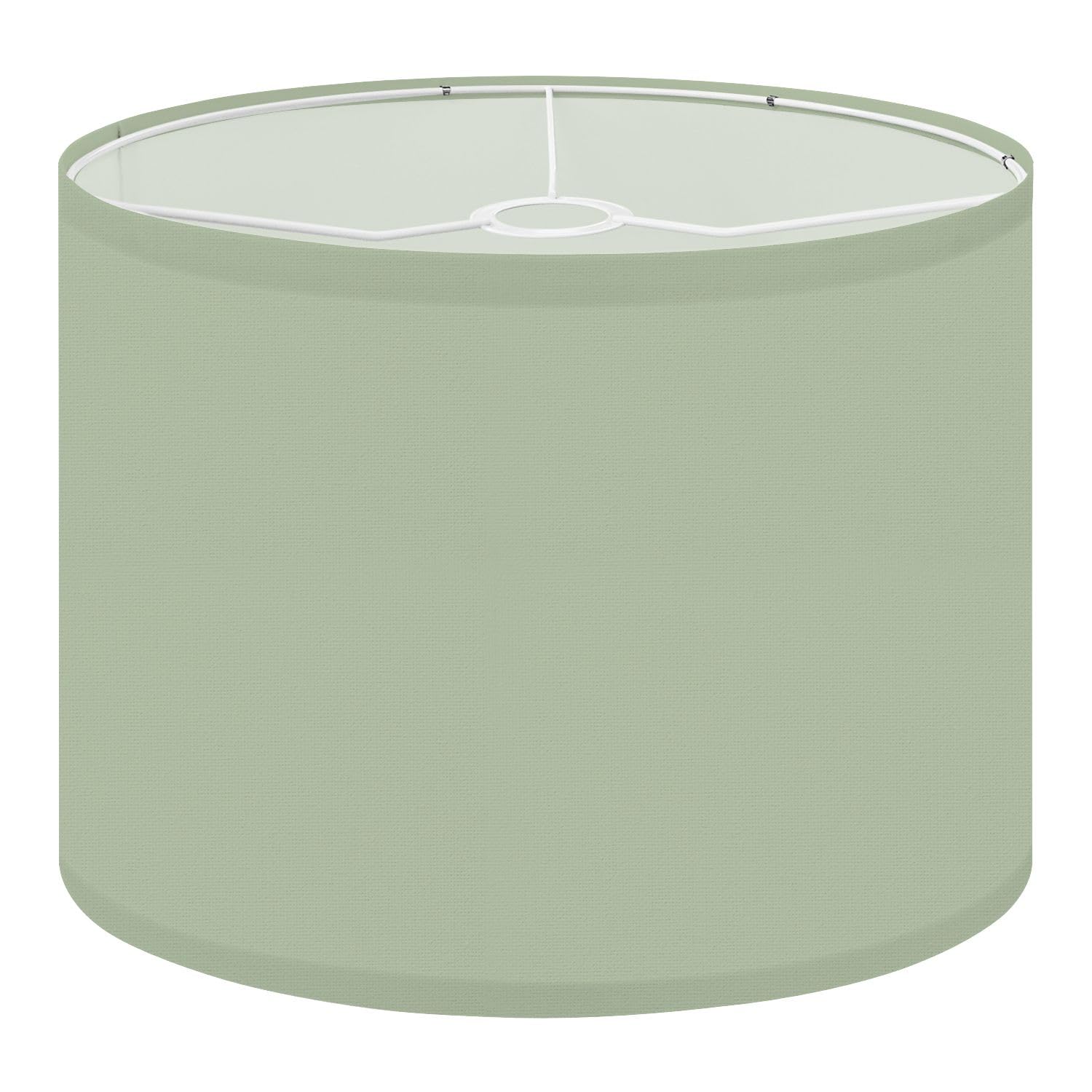 Deruinvaio Shade3 Drum Lamp Shade Large Lampshade Plain Beautiful Sage Green Solid Color Shade Grey For Floor Lamps Table Lamps Pendant Light Linen Lampshades Replacement Bedside Light Shades
