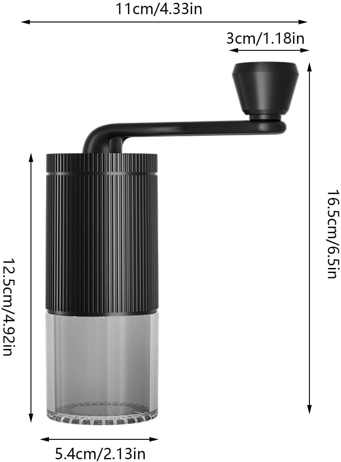 Coffee Bean Grinder, Manual Precision Grinding with Ceramic Burr Cores