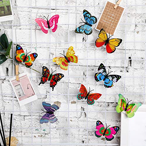 Honoson 3D Led Butterfly Decoration Night Light Sticker Single And Double Wall Light For Garden Backyard Lawn Party Festive Party Nursery Bedroom Living Room (24) #TOP4