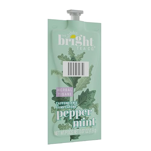 The Bright Tea Co. - Paquete de té de hierbas de menta fresco para cerveceros Flavia (paquete de 100 paquetes frescos)