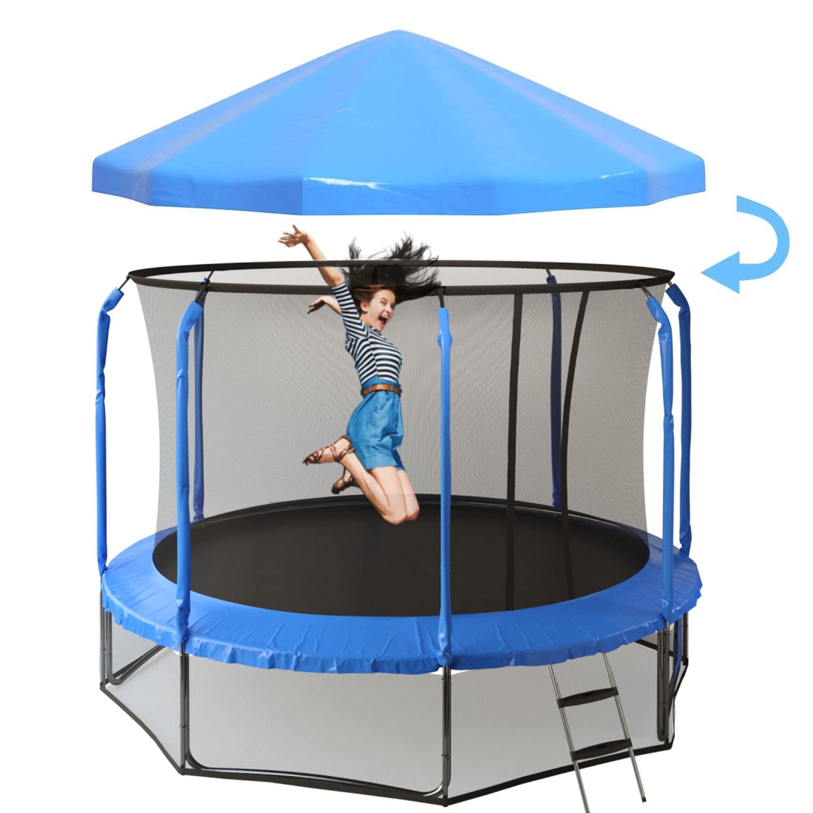 Aceirropy Trampolin Sonnenschutz - UV-geschützte Abdeckung Für Gartentrampoline