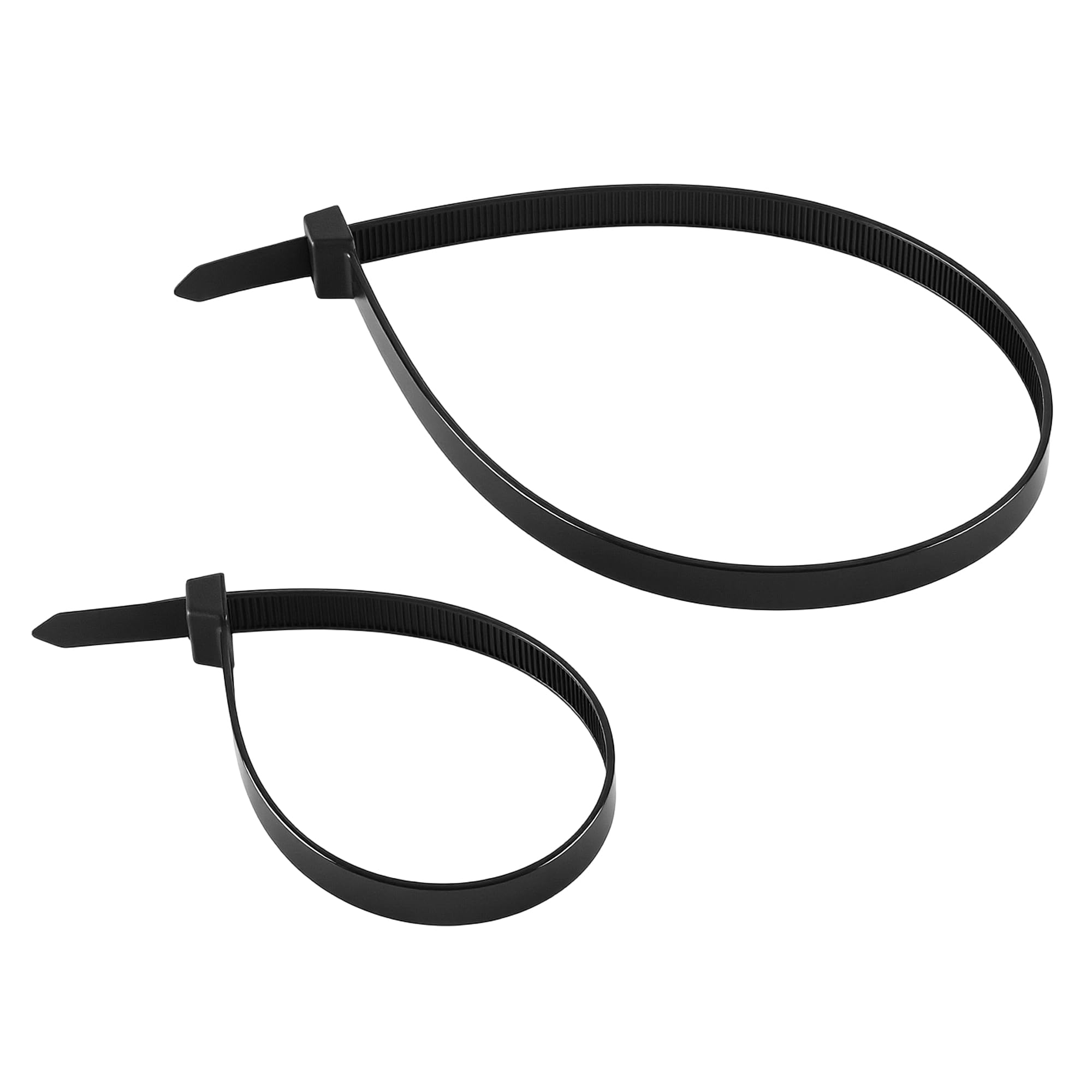200 fascette stringicavo nere resistenti ai raggi UV, 500 mm e 300 mm di lunghezza, 12 mm di larghezza, in nylon extra forti, set di fascette per cavi, giardinaggio, cantiere