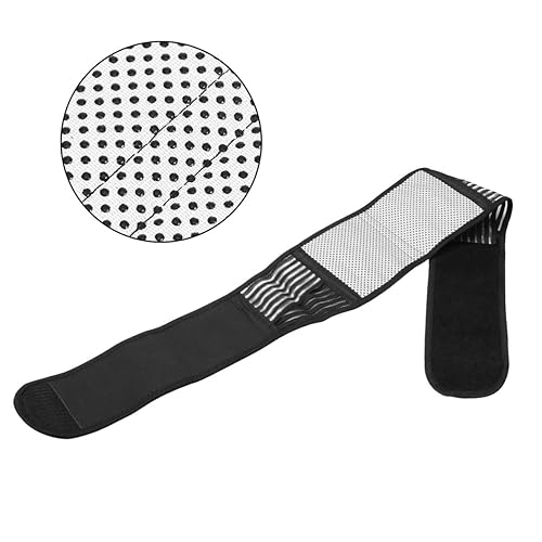 Miniatura 6 de Soporte de cintura autocalentable magnético lumbar Cinturón lumbar Cintura ajustable Soporte lumbar masajeador inferior Tamaño M (negro)