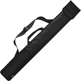 Cosmos Soft Cue Stick Case Bag - 1x1 Billiard Pool Stick Case Carrying Bag - 1/2 Billiard Cue Stick Bag Pool Cue Holder for Storage 1 Butt and 1 Shaft (2-Pieces), Padded Layer with Zipper Pocket