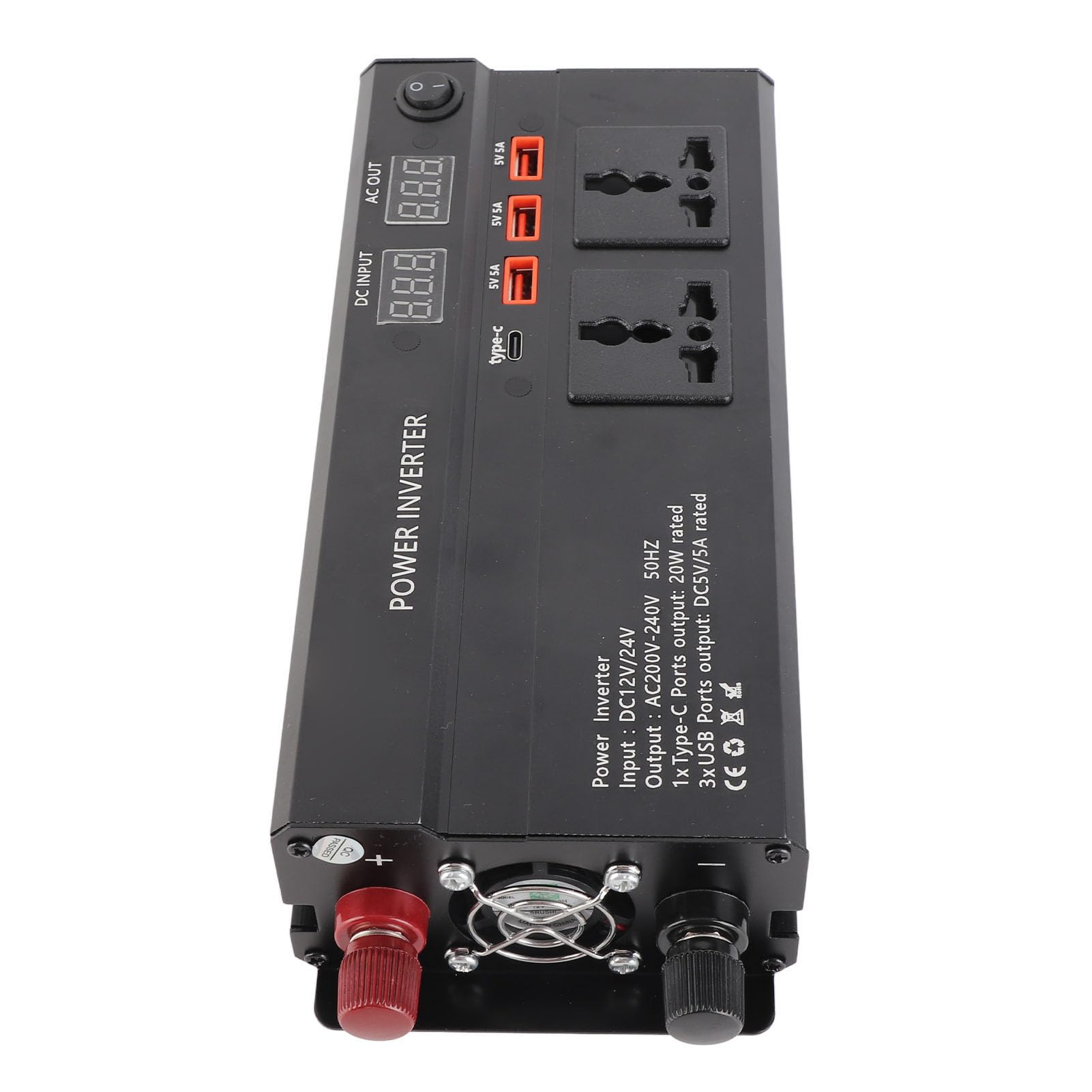 4000W DC 12/24V a AC 220V LCD Pantniptor Car Modificado de Onda Sineño Converter