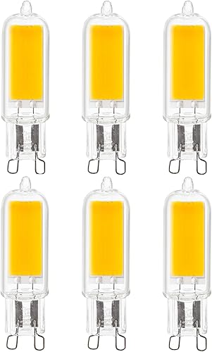 Sunlite Bombilla LED G9 41580-SU de 4 vatios (equivalente a 60 W), 500 lúmenes, base bi pines, no regulable, certificación UL, 5000 K, súper blanco,