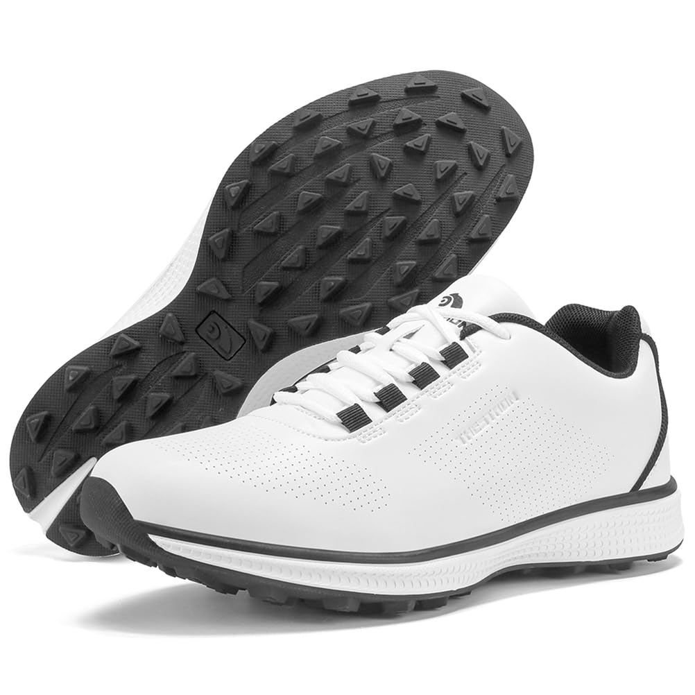 SDEQA Zapatos de Golf para Mujer, sin Clavos, Impermeables, para Exteriores, Talla Grande