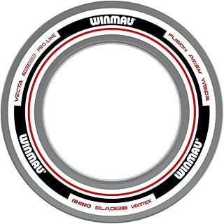 WINMAU Anillo envolvente para tablero de dardos, color negro, rojo, blanco y verde, protector de pared