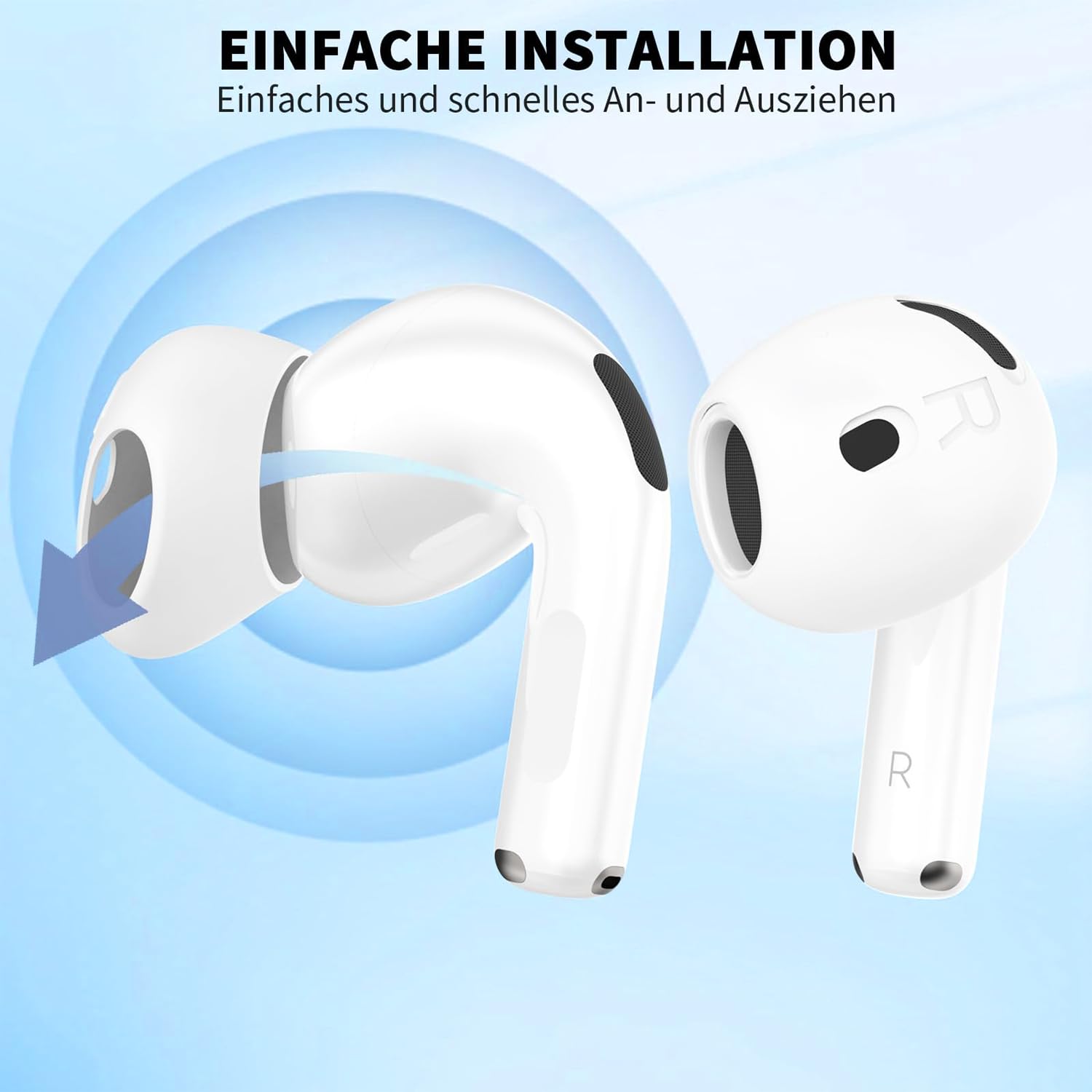 KEQAR 6 Paires D'embouts De Rechange Pour AirPods 4, Génération AirPod