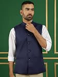 Maple Clothing Men's Nehru Jacket Solid Color Indian Traditional Vest Modi Waistcoat Bandhgala
