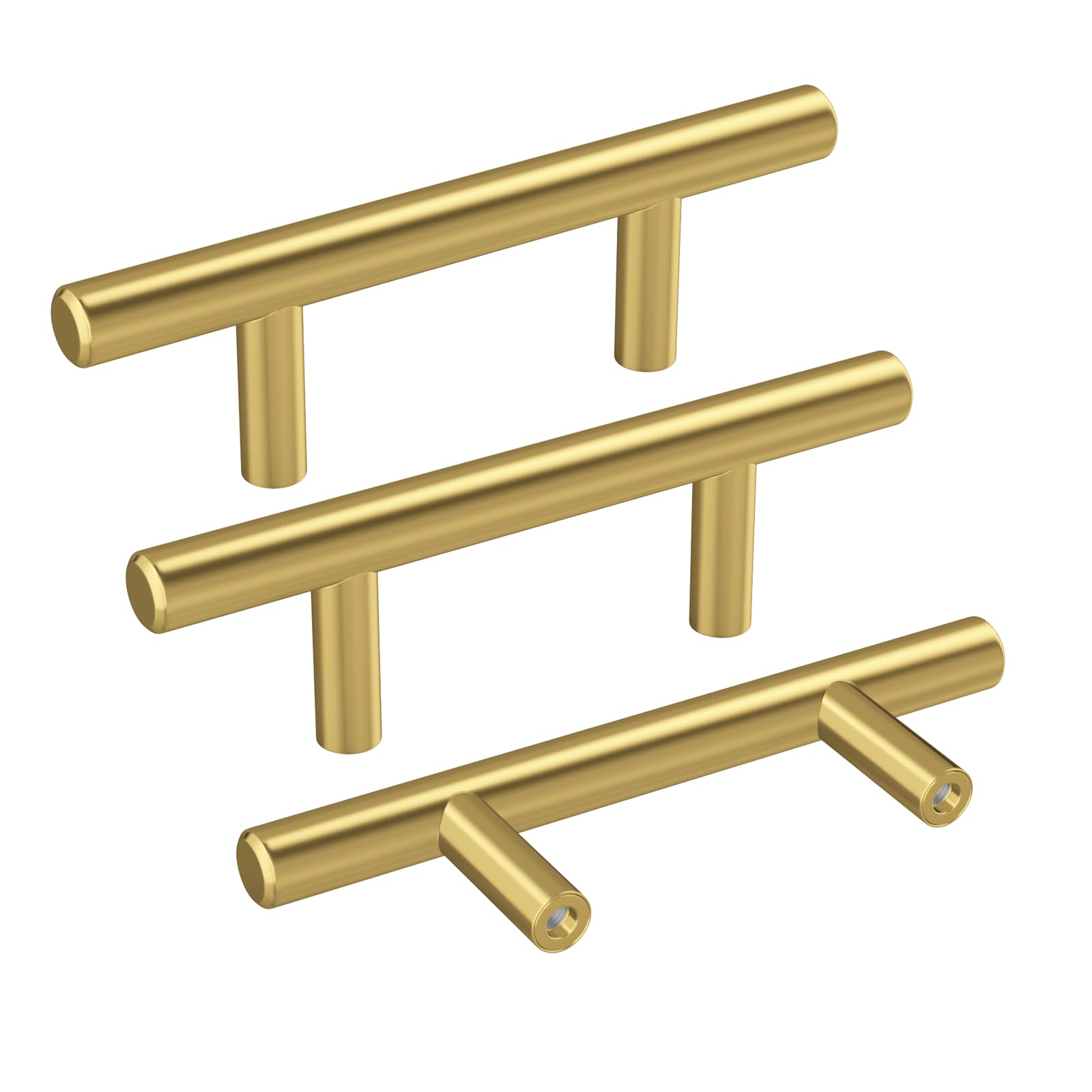 Haidms 20 Pack Brushed Brass Kitchen Pulls