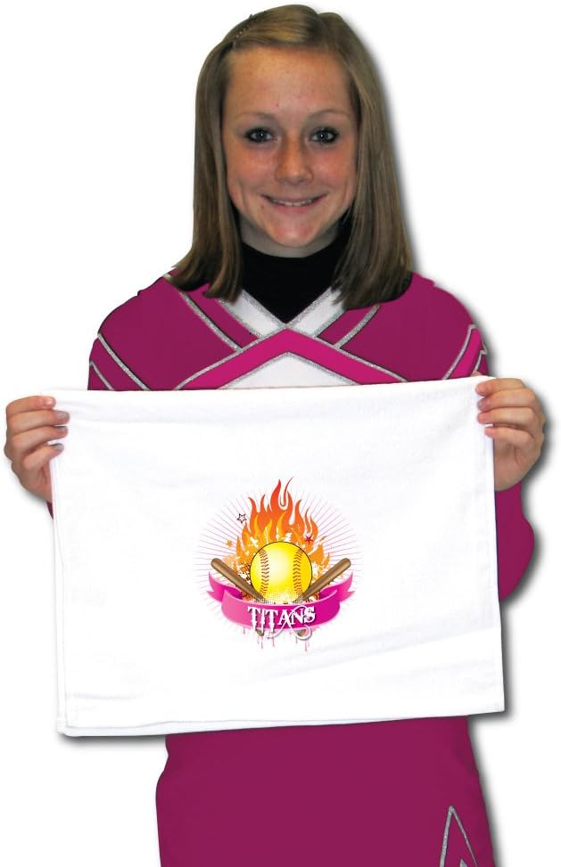 VictoryStore Towels - Titans Mascot Softball Team Towels, Set of 15