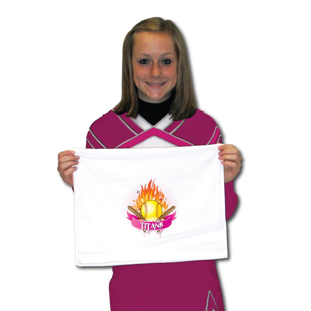 VictoryStore Towels - Titans Mascot Softball Team Towels, Set of 15