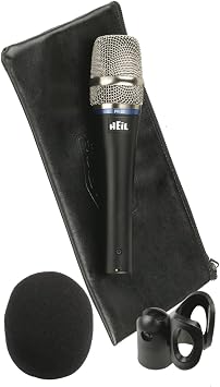 Heil Sound 364988 Dynamic Cardioid Utility ميكروفون محمول مع مشبك وزجاج أمامي