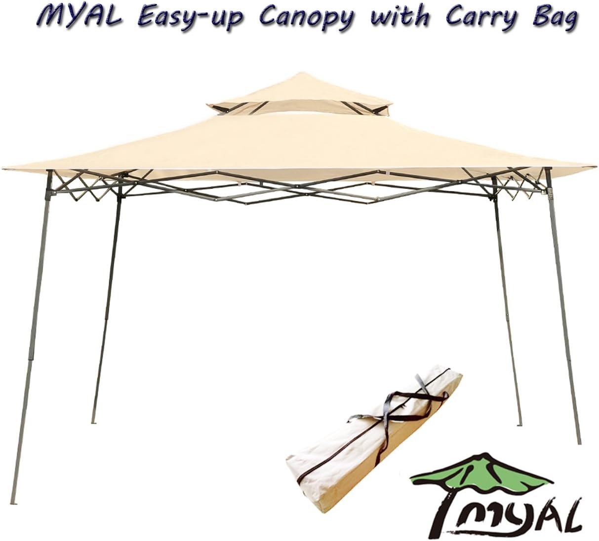 MYAL 10x10ft Pop-Up Canopy Patio Outdoor Easy Up Gazebo Beige