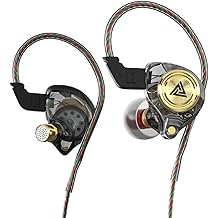 Wired Gaming Earbuds, Ak3file in Ear Monitors, Deep Bass Sound Wired Earbuds, HiFi in Ear Headphones with 1DD 10mm Dynamic Driver, IEM for Music Gaming Video Calling (Black)