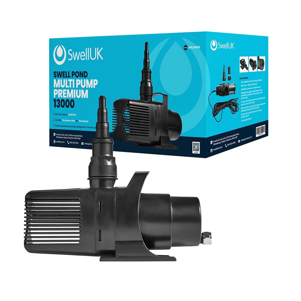 Swell Premium 13000 Garden and Feature Pump, 3-Year Guarantee